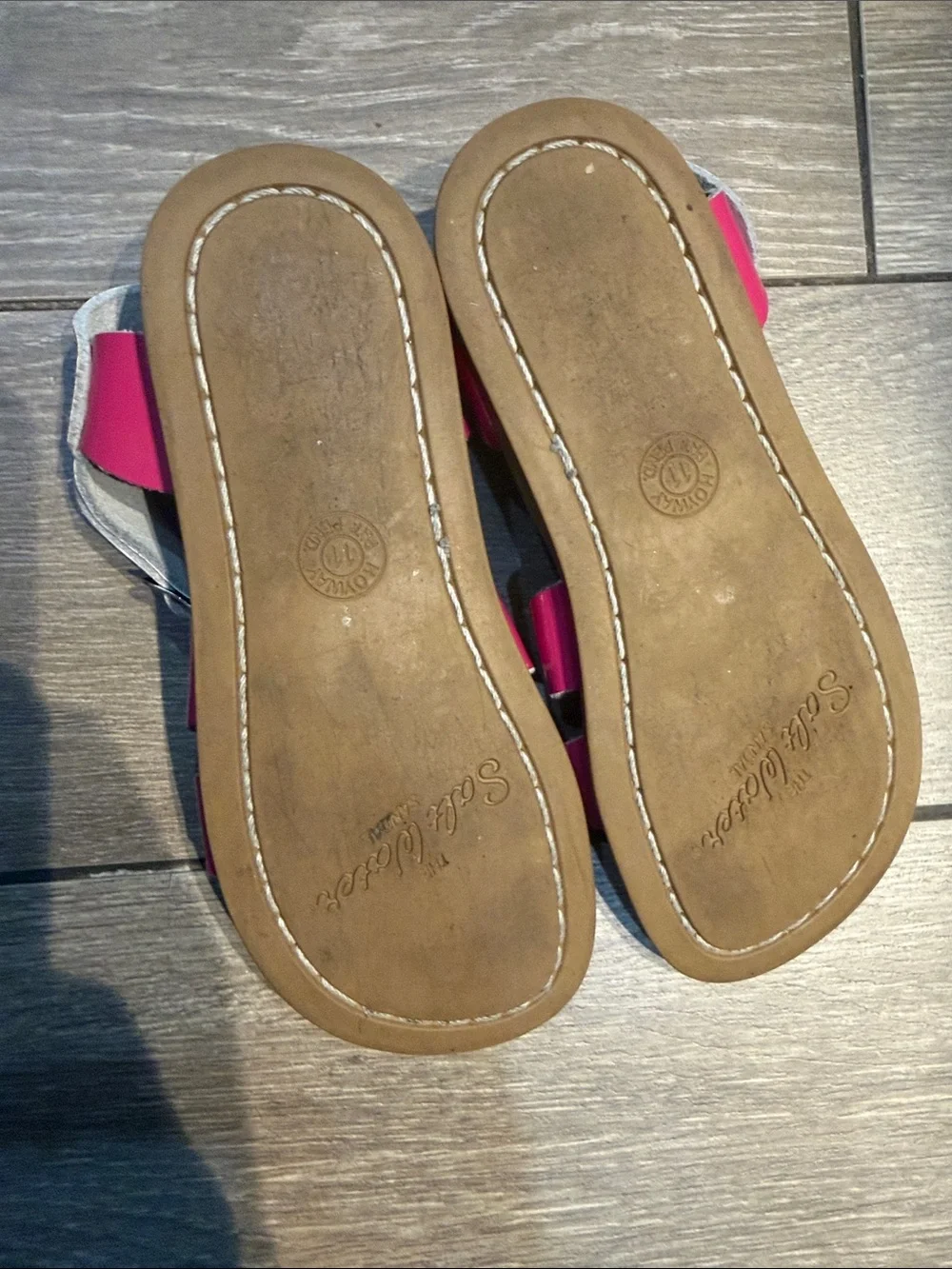 Kids Pink Summer Salt Water Sandals Size 11